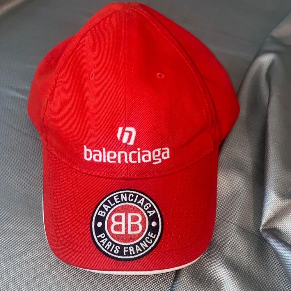 Balenciaga Vibrant Red Cap with Logo